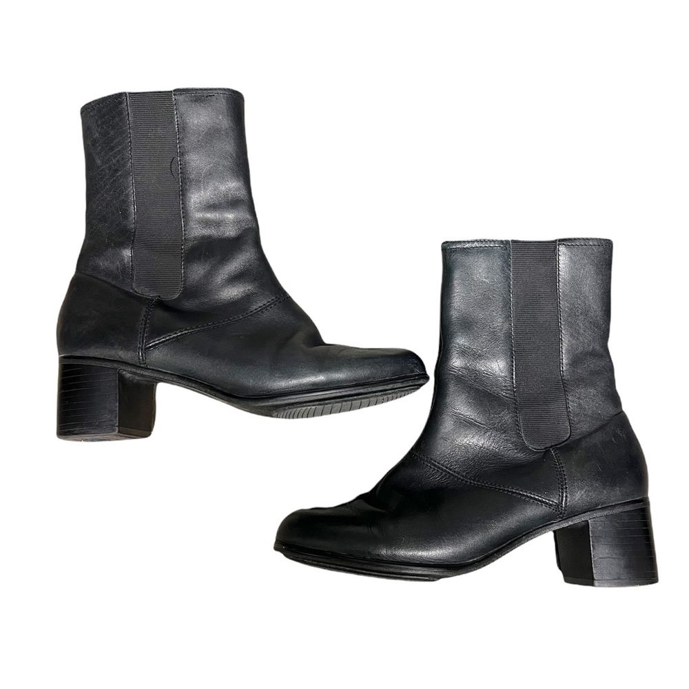 Hush Puppies Black Chunky heel Chelsea Booties size 7.5